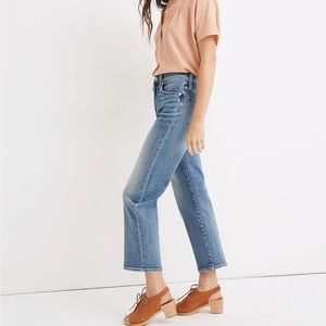 Slim Wide Leg Crop Jeans in Reggie Wash, Size 25